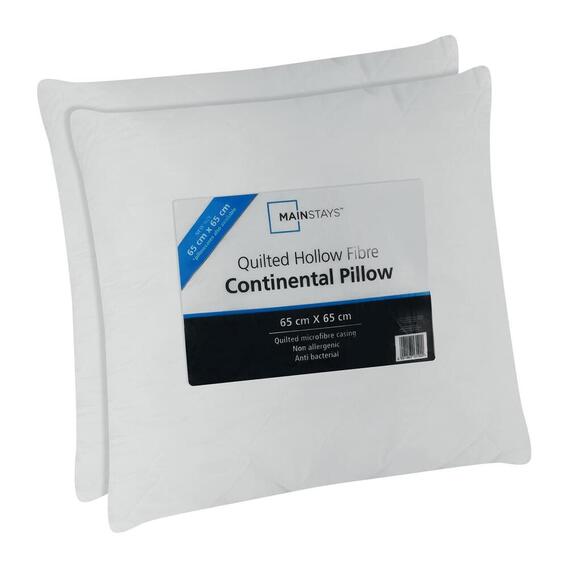 Mainstays Continental Quilted Hollowfiber Pillow Game