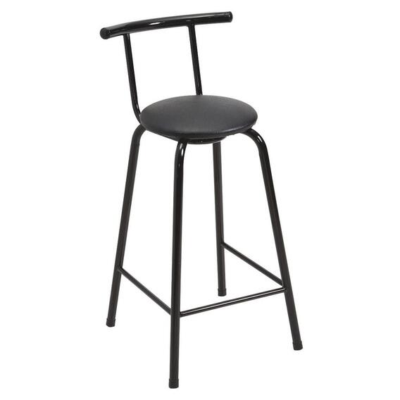 No Brand Bar Stool With Padded Seat Black Game