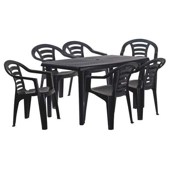 SAL 135CM 6 Seater Table Black Game